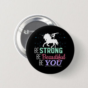 Seien Sie schön - Gymnastik Einhorn Button