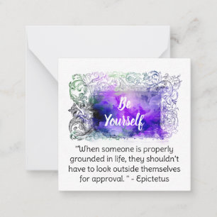 *~* SEIEN SIE SELBST AP62 Epictetus Flat Note Card Mitteilungskarte