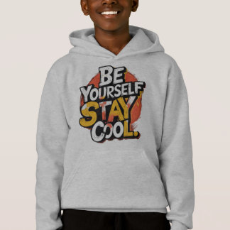Seien Sie selbst Bleibe Cooler Motivierend Grunge  Hoodie