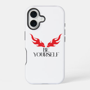 Seien Sie selbst - Minimalistisches Angebotsdesign iPhone 16 Hülle
