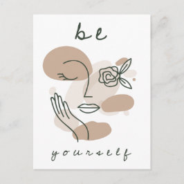 Seien Sie selbst motivierende Worte Abstrakt Postkarte