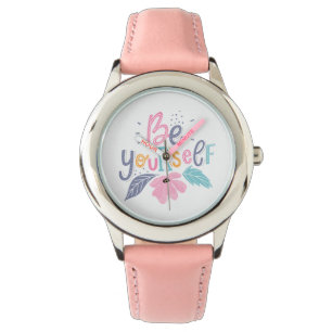 Seien Sie selbst Pastell - Blume Armbanduhr