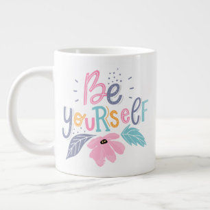 Seien Sie selbst Pastell - Blume Jumbo-Tasse