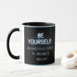 Seien Sie selbst zwei tone schwarze Tasse