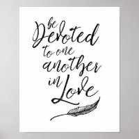 Seien Sie sich in der Liebe Art Print gewidmet