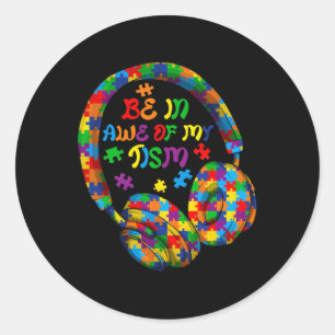 Seien Sie sich meiner Taufe Awareness Month Puzzle Runder Aufkleber