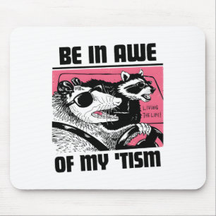 Seien Sie sich meiner Taufe Retro Autismus Bewusst Mousepad