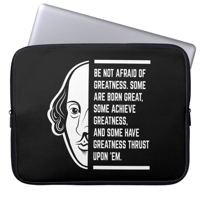 Seien Sie sich nicht vor einem Zitat von Shakespea Laptopschutzhülle (Vorderseite)