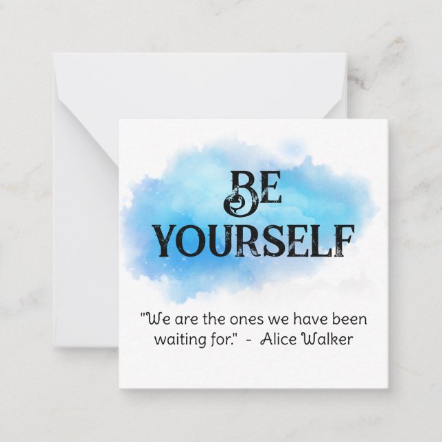 *~* SEIEN SIE SICH SELBST AP62 Alice Walker Flat N Mitteilungskarte (Vorderseite)