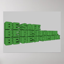 Seien Sie sicher, respektvoll und verantwortlich Poster