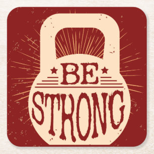 Seien Sie stark Rechteckiger Pappuntersetzer