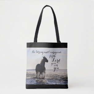 Seien Sie stark und mutig Bibelverse Deut 31 Pferd Tasche