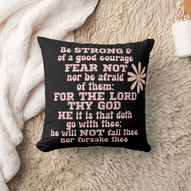 Seien Sie stark und mutig KJV Bible Verse Kissen (Decke)