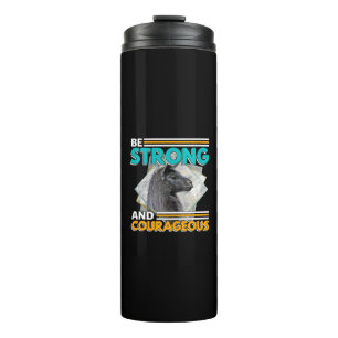 Seien Sie stark und mutig - Llama Thermosbecher