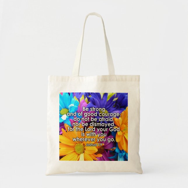 Seien Sie starke Bibel-Schrift Tragetasche (Vorne)
