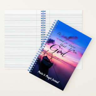 Seien Sie still, Lob und Gebetszeitschrift mit Boo Notizbuch
