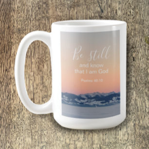 Seien Sie still und kennen Sie die Bibelschrift Pe Kaffeetasse