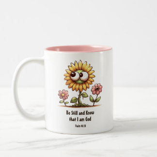 Seien Sie still und kennen Sie die Christliche Sch Zweifarbige Tasse