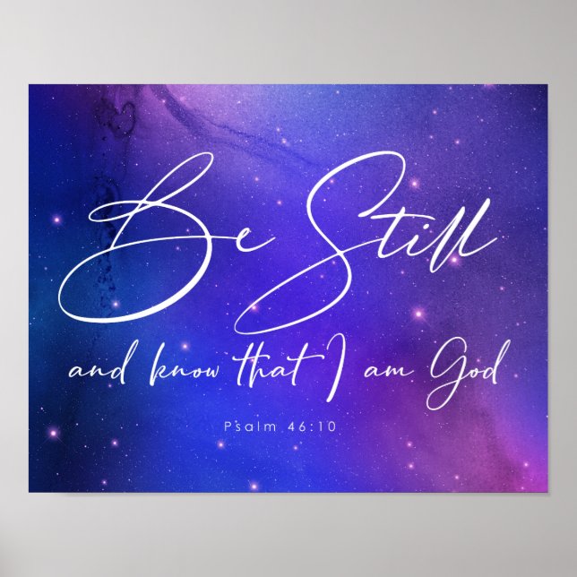 Seien Sie still und kennen Sie die Christliche Wat Poster (Vorne)