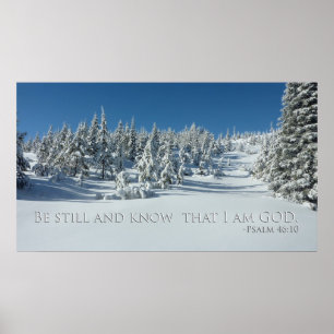 Seien Sie still und wissen, dass ich GOD bin. Psal Poster