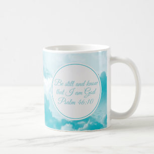Seien Sie still und wissen, dass ich Gott Bibel Ve Kaffeetasse
