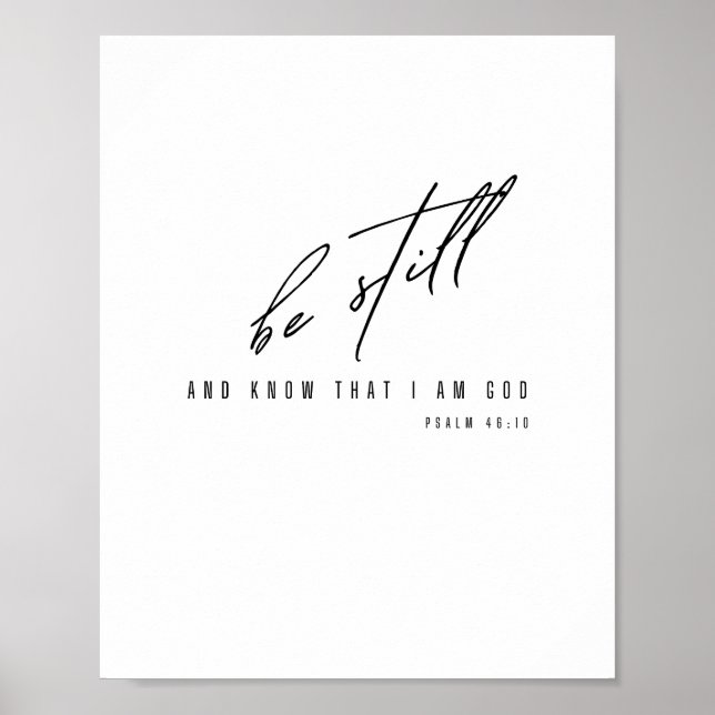 Seien Sie still und wissen, dass ich Gott bin. Pos Poster (Vorne)