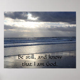 Seien Sie still und wissen, dass ich Gott bin, Psa Poster