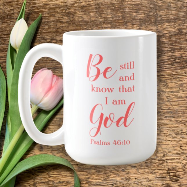Seien Sie still und wissen | Geschenk für personal Kaffeetasse (Add a name to this chic stylish mug for a personalized unique Bible Scripture coffee mug gift. )