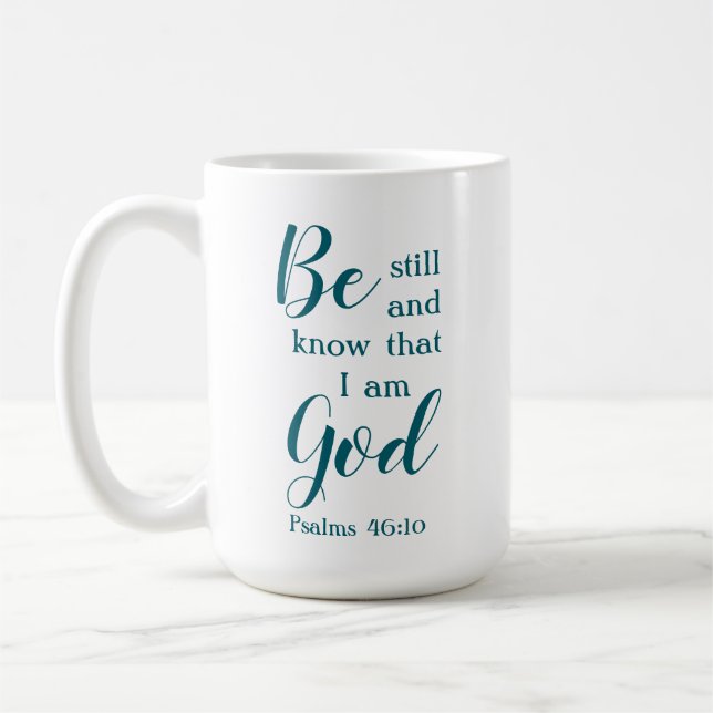 Seien Sie still und wissen | Geschenk für personal Kaffeetasse (Links)