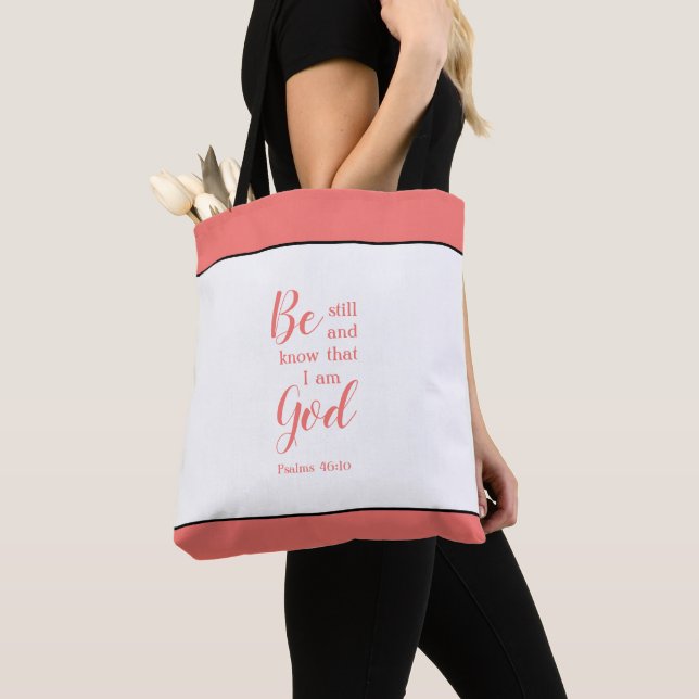 Seien Sie still und wissen | Personalisiert Name F Tasche (Von Nahem)