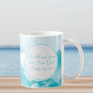 Seien Sie still und wissen Sie, dass ich Gott Bibl Kaffeetasse