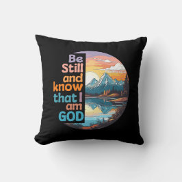 Seien Sie still und wissen Sie, dass ich Gott Bibl Kissen