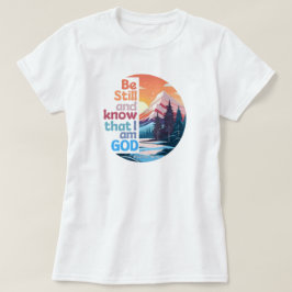 Seien Sie still und wissen Sie, dass ich Gott Bibl T-Shirt