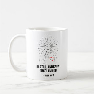 Seien Sie still und wissen Sie, dass ich Gott Chri Kaffeetasse