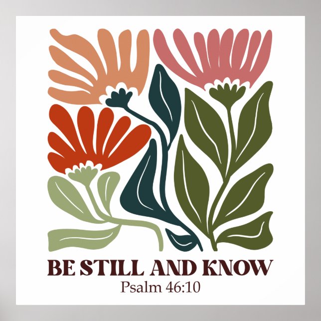 Seien Sie still und wissen Sie Inspiration Bible V Poster (Vorne)