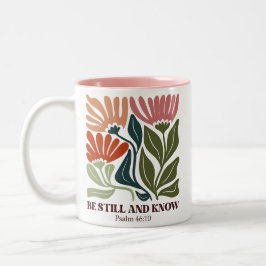 Seien Sie still und wissen Sie Inspiration Bible V Zweifarbige Tasse
