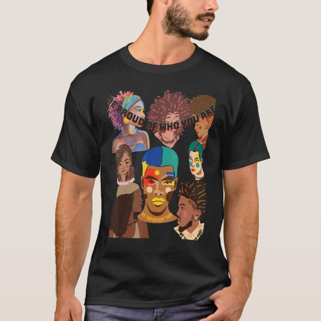 Seien Sie stolz darauf, wer Sie der neue Mode-Powe T-Shirt (Vorderseite)