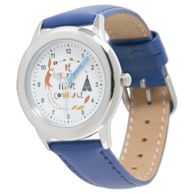 Seien Sie tapfer haben Mut Fox Armbanduhr (Schrägansicht)