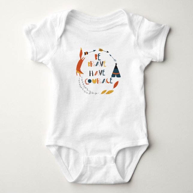Seien Sie tapfer haben Mut Fox Baby Strampler (Vorderseite)