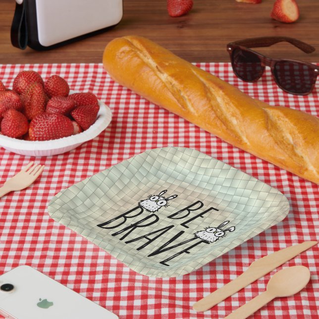 Seien Sie tapfer Pappteller (Picknick)