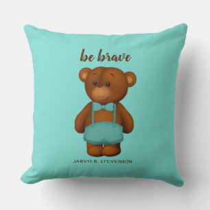 Seien Sie tapfer   Teddy Bear Baby Boy Throw Kisse Kissen