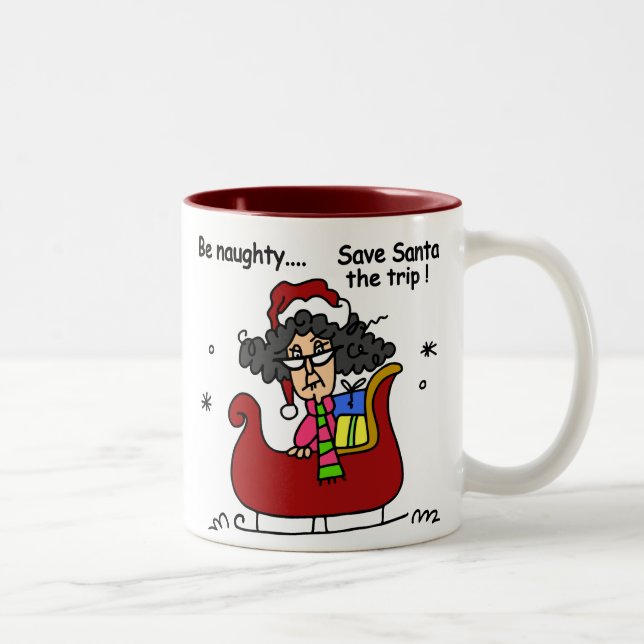 Seien Sie unartig Zweifarbige Tasse (Rechts)