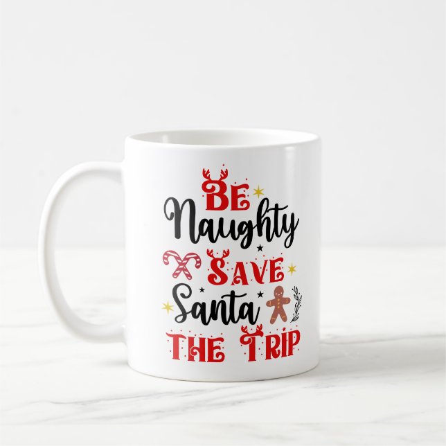 Seien Sie unheimlich Gerettet Santa The Trip Kaffeetasse (Links)