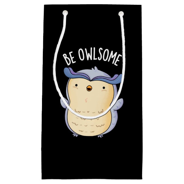 Seien Sie unheimlich lustige Owl Puppe Dark BG Kleine Geschenktüte (Vorderseite)