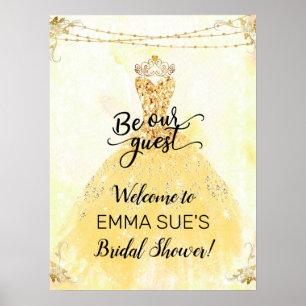 Seien Sie unser Gast Princess Brautparty Willkomme Poster