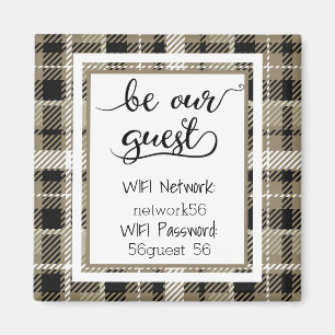 Seien Sie unser Gast Wifi Information Password Mag Magnet