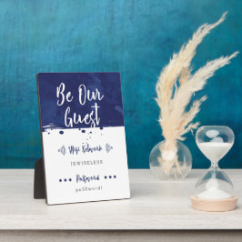 Seien Sie unser Gast - Wifi Network Plaque Fotoplatte