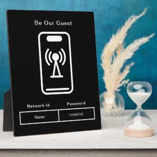 Seien Sie unser Gästebuch WIFI-Informationskennwor Fotoplatte