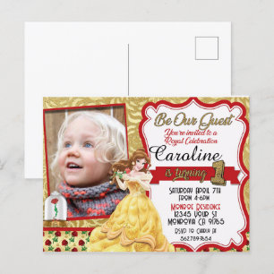 Seien Sie unsere Gastprinzessin First Birthday Ein Einladungspostkarte