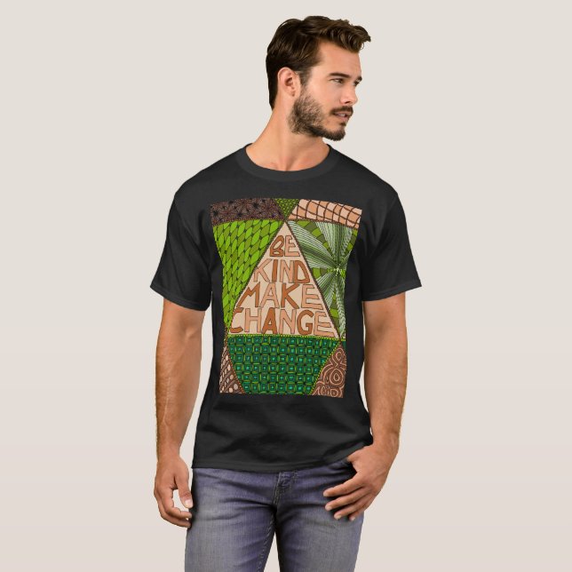 Seien Sie vornehmen Änderung - Satyagraha T-Shirt (Vorne ganz)